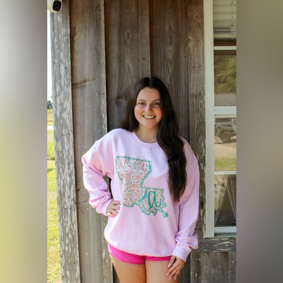 Louisiana Spring Floral SweatShirt - Picture 5 of 8